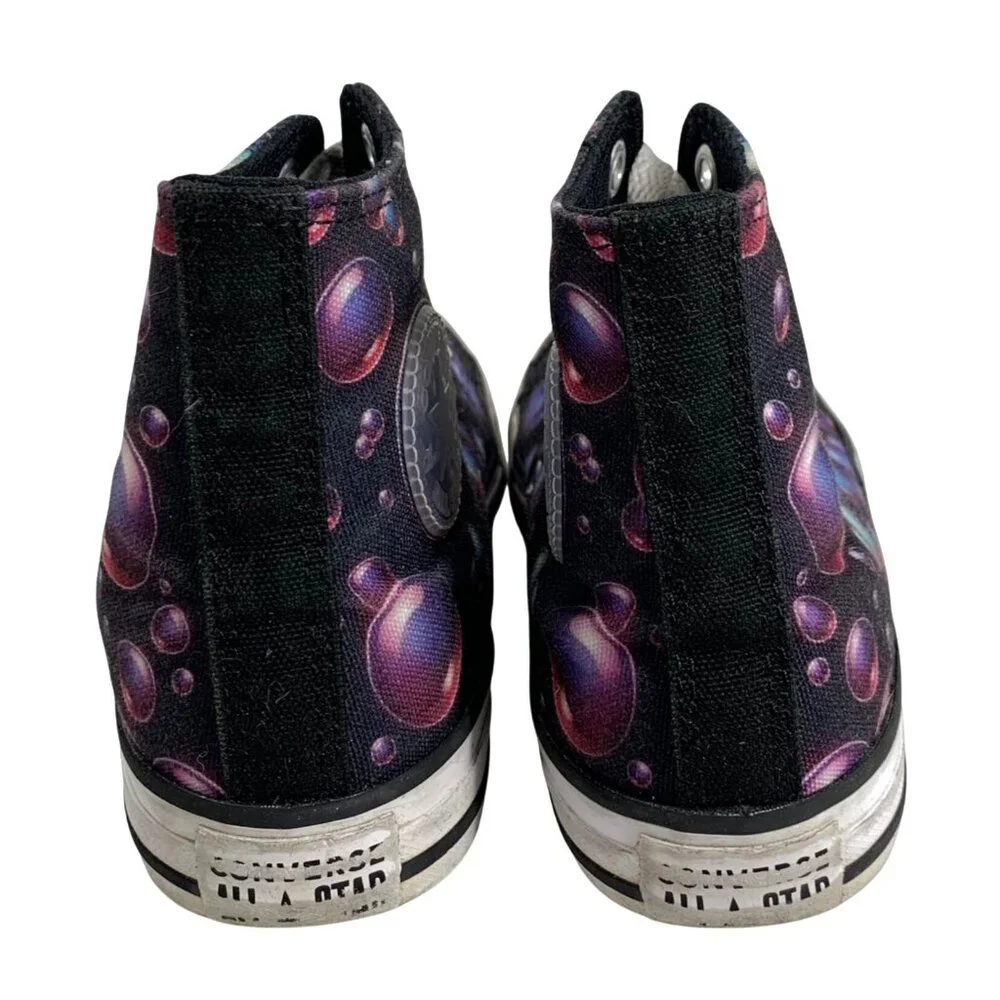 Converse Chuck Taylor All Star Hi Lace Up Sneakers Black w/ Bubbles Youth SZ 3